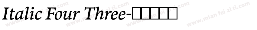 Italic Four Three字体转换